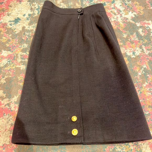 CHANEL Silk Lined Wool Skirt - Picture 2 of 7